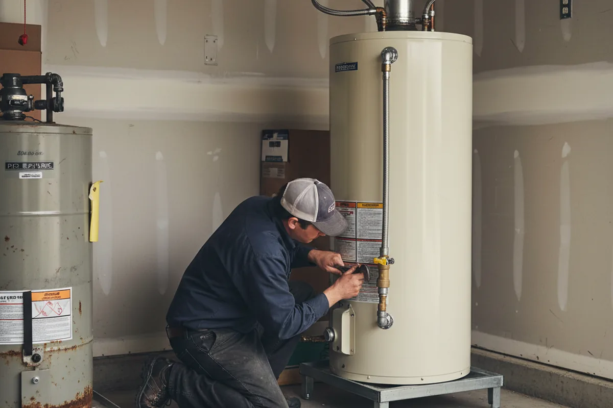 Water heater and shutoff valve replacement in Lakebay